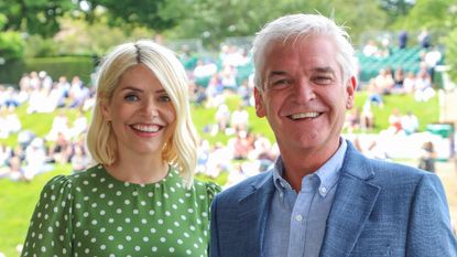 Holly Willoughby and Phillip Schofield with Lanson Champagne