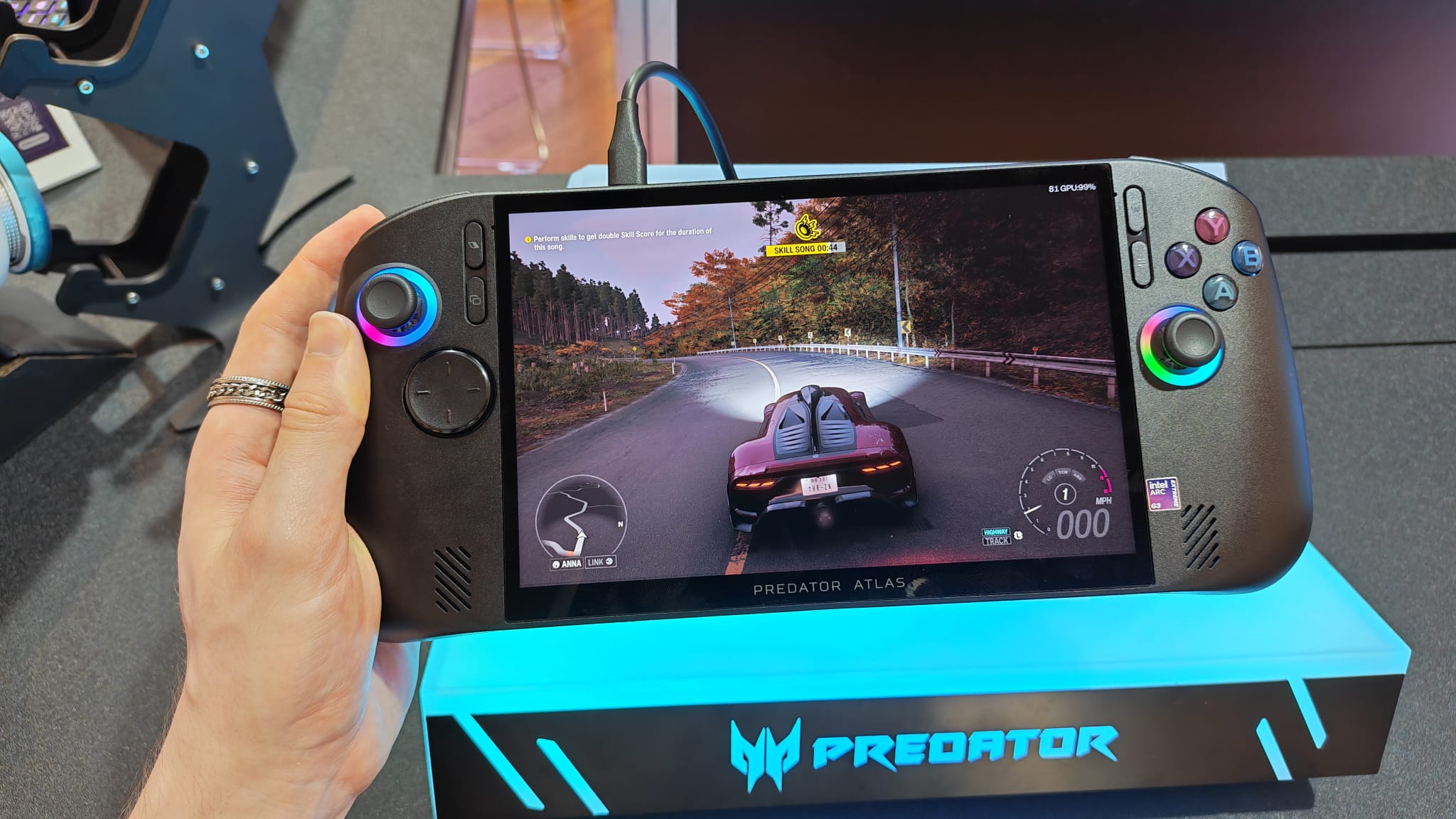 A front-on look at the Acer Predator Atlas 8 