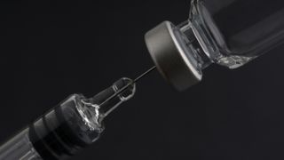 Here&#039;s a look at the science of flu shots. Shown here, a vial and syringe.