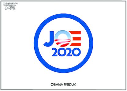 Political Cartoon U.S. Joe Biden 2020 presidential campaign Obama redux
