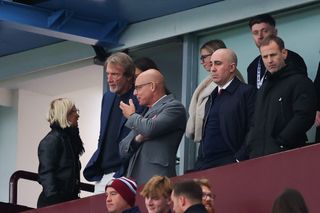 Manchester United&#039;s football department in attendance against Aston Villa