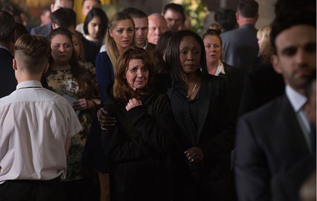 Carmel at the funeral