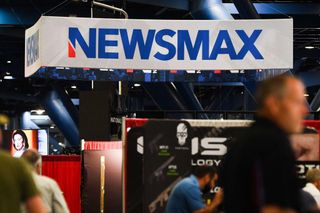 Newsmax booth at 2022 NRA convention in Houston