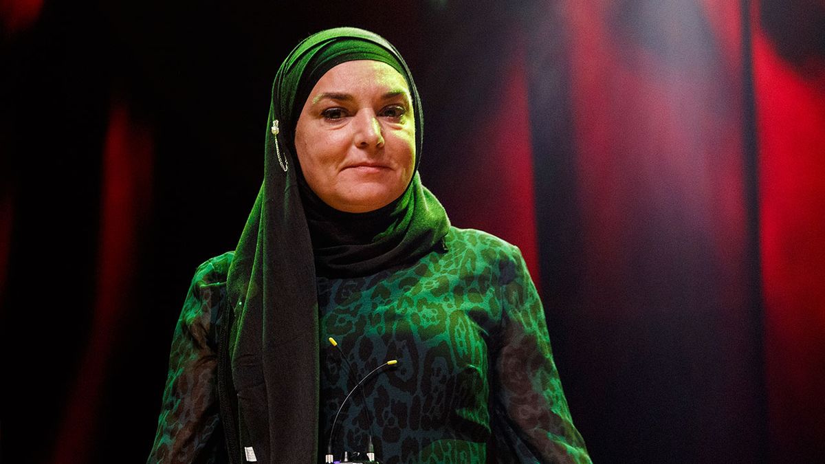 A shot of Sinead O&#039;Connor on stage in 2020 