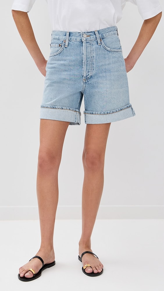 Agolde Dame Shorts: High Rise Baggy Cuff