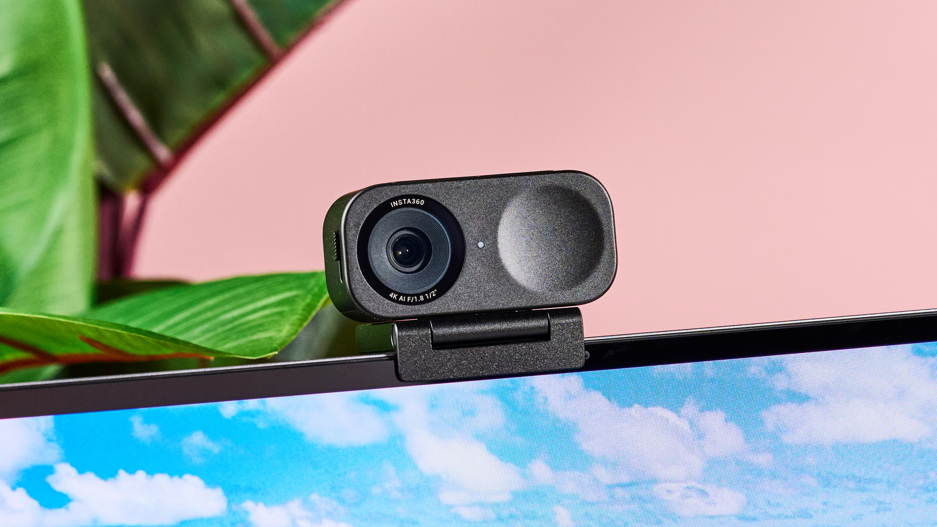 Insta360 Link 2C on top of display