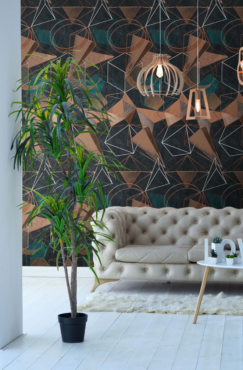 Geometric walls: 14 ideas with a cool, retro feel | Real Homes