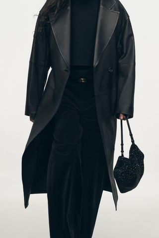 arket leather trench
