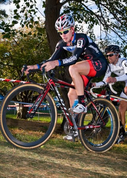 Jerome Townsend (BikeReg.com) helped drive the chase group and took fourth place.
