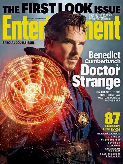 Benedict Cumberbatch as Dr Strange on the cover of EW