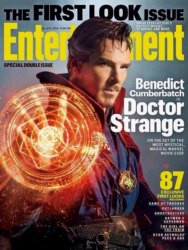 Benedict Cumberbatch as Dr Strange on the cover of EW