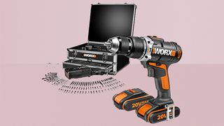 Worx WX372 on pink background