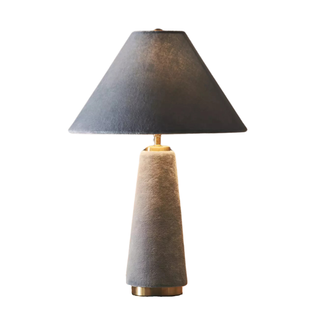 velvet covered table lamp