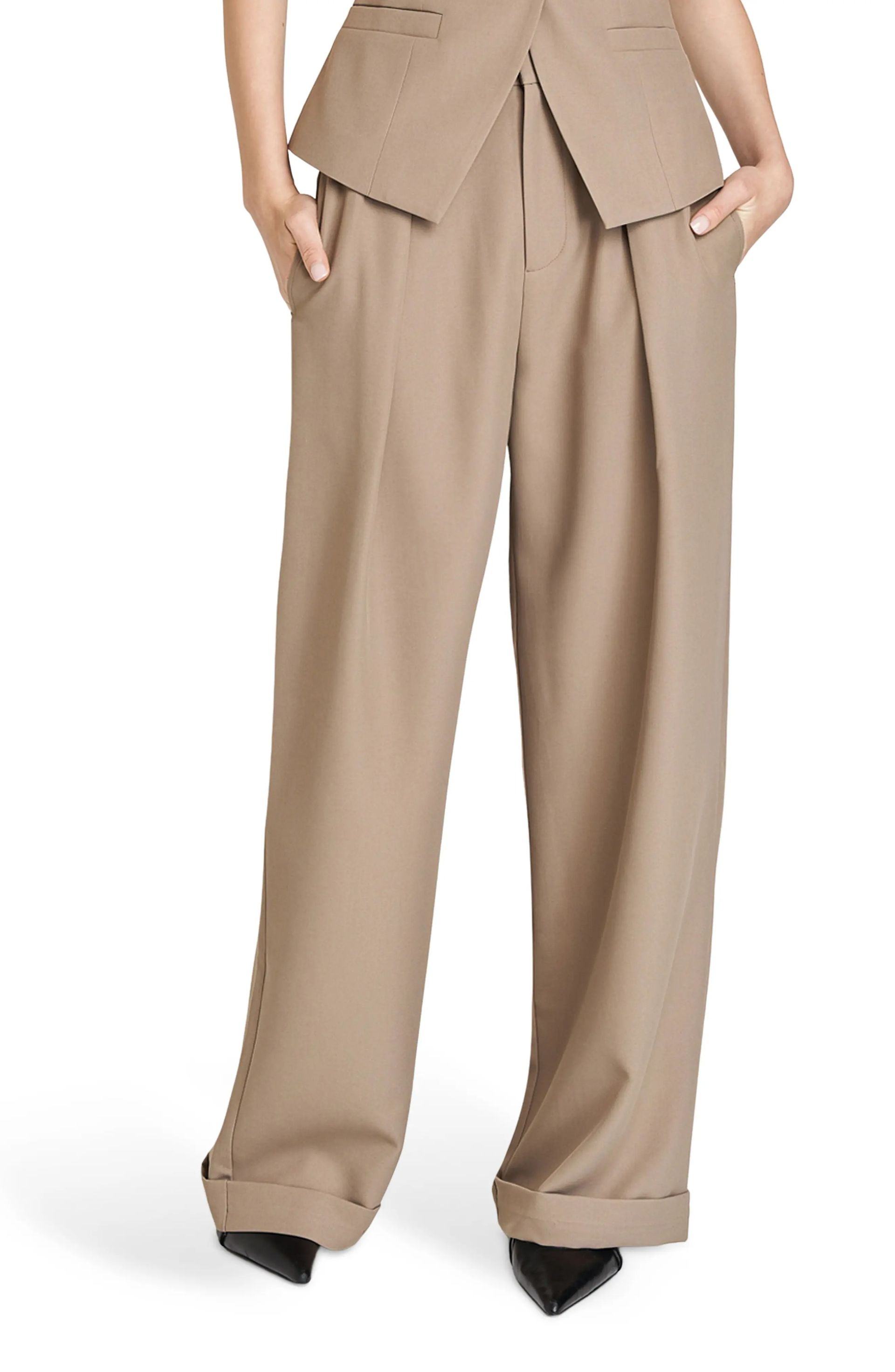 WAYF, Maddox Pleated Cuff Trousers