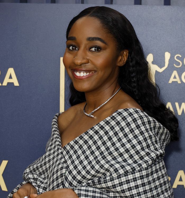 Ayo Edebiri on the SAG Awards red carpet
