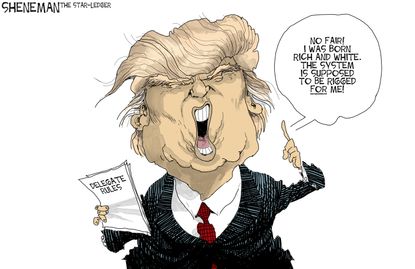 Political Cartoon U.S. Trump Delegates