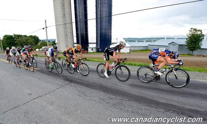 Zach Bell (Champion System Pro Cycling) at the front of the break
