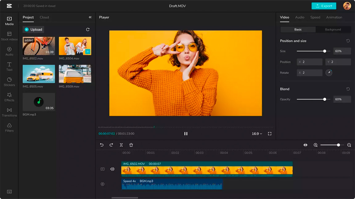 CapCut; a photo of a video editing app