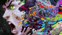 Colourful punk like anime art for a video game