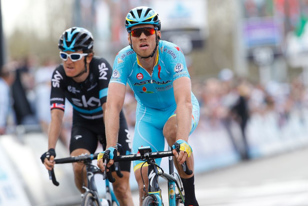 Lars Boom (Astana) after crossing the line