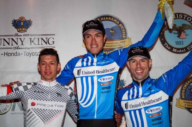 Hernandez (Predator), Alzate and Menzies (Unitedhealthcare) on the podium at Sunny King