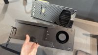 The Cooler Master MasterFlow GPU accessory at its Taiwan HQ.