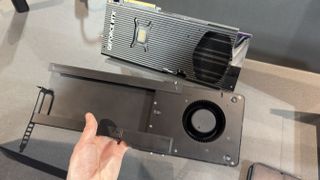 The Cooler Master MasterFlow GPU accessory at its Taiwan HQ.