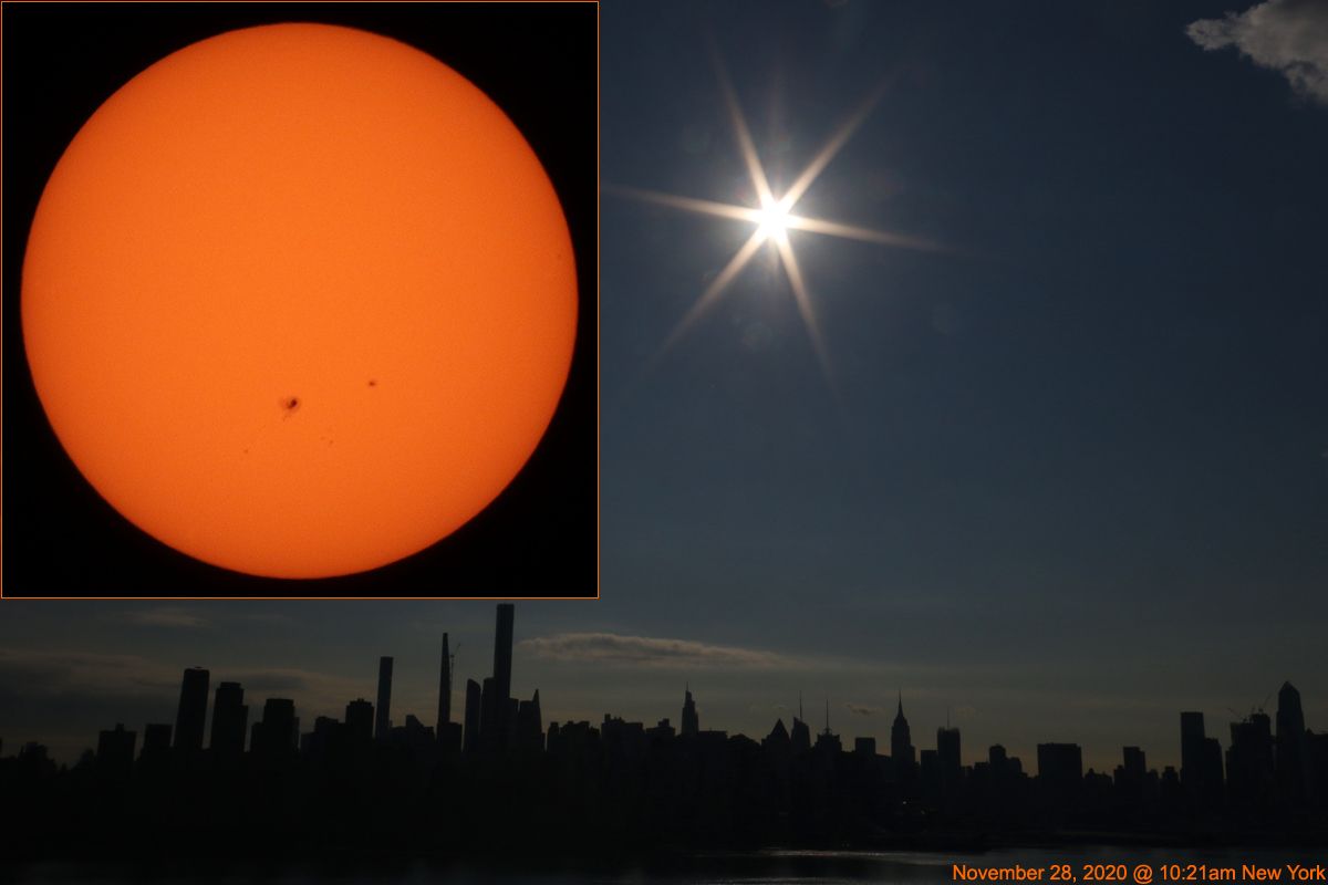 Sun, spotted: Our speckled star shines over New York City (photo) - Space.com