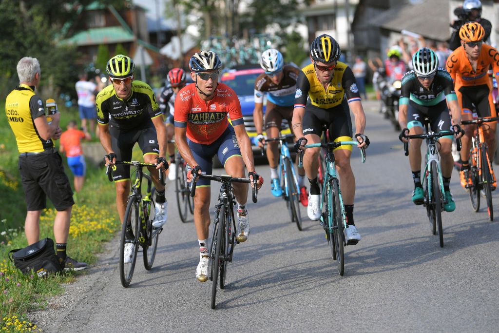 Valerio Agnoli (Bahrain-Merida) in the breakaway