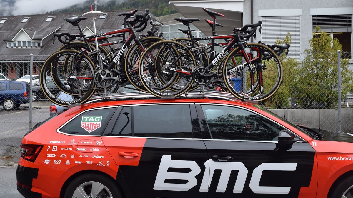 The spare bikes for BMC were last years race bikes