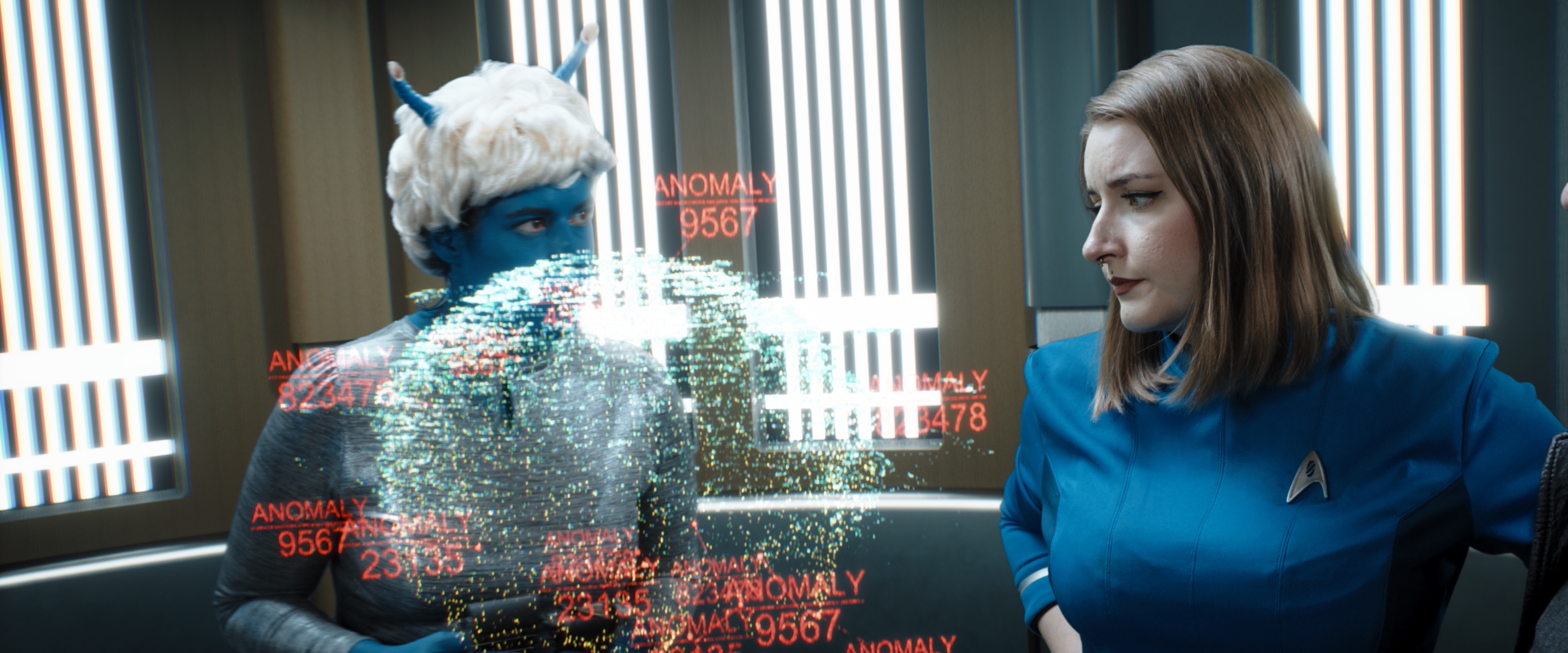 Two characters in a Star Trek fan film