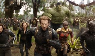 Avengers: Infinity War Cap and company charging through Wakanda