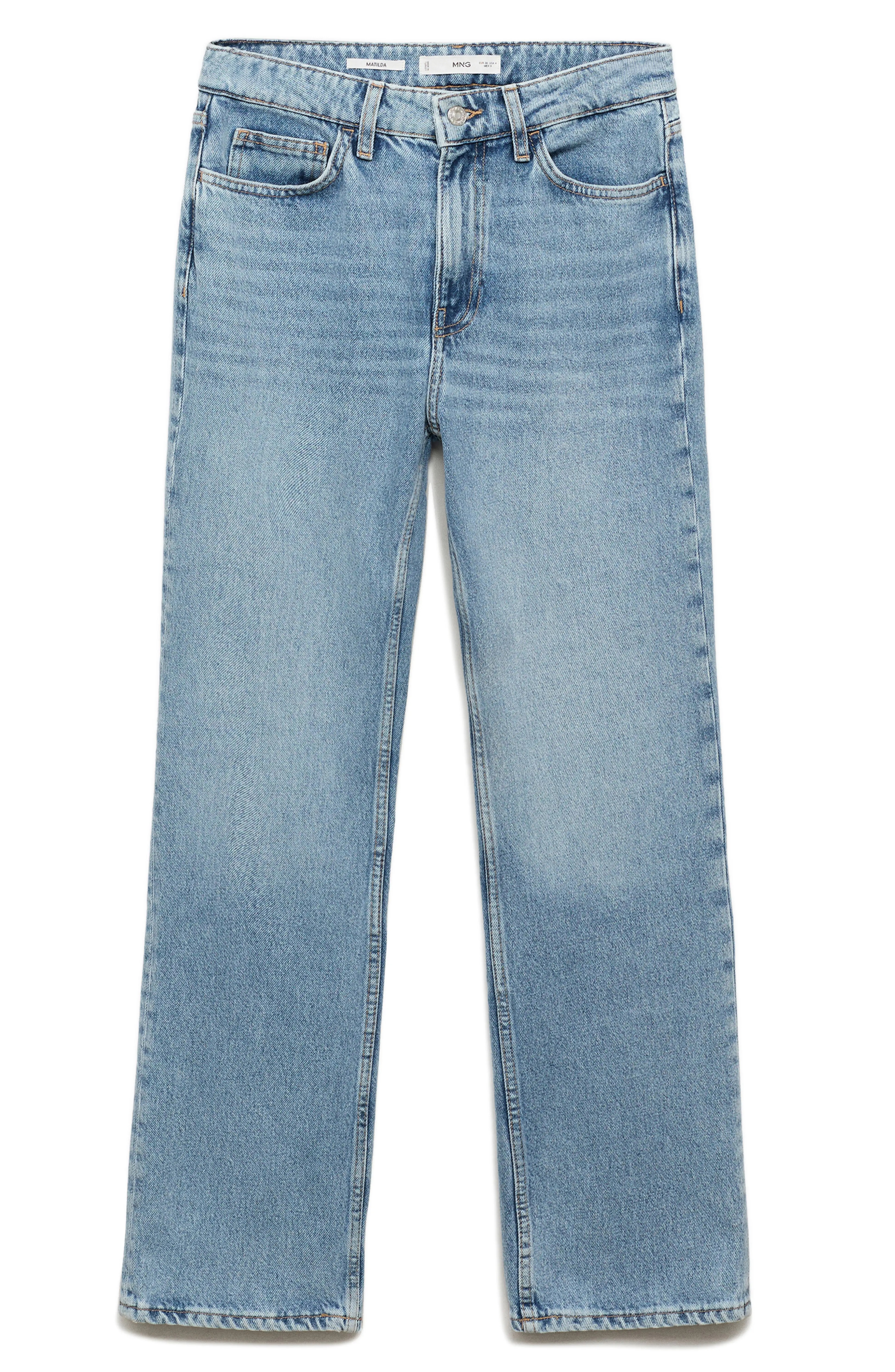 MANGO, Matilda Mid Rise Straight Leg Jeans