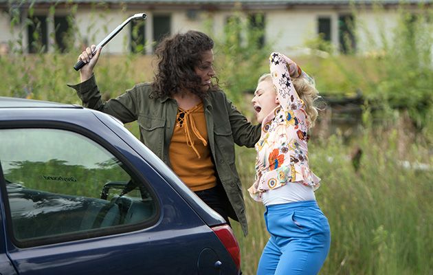 Pretending she is going to the police Mel gets Bethany Platt to accompany her to the station but instead stops the car by some railway tracks and grabs her by the hair dragging her towards the tracks in Coronation Street.