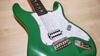 The John DeLonge – a mod of Mayer’s PRS SE Silver Sky and Fender Tom DeLonge Stratocaster