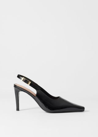 Patent Leather Slingback Pumps