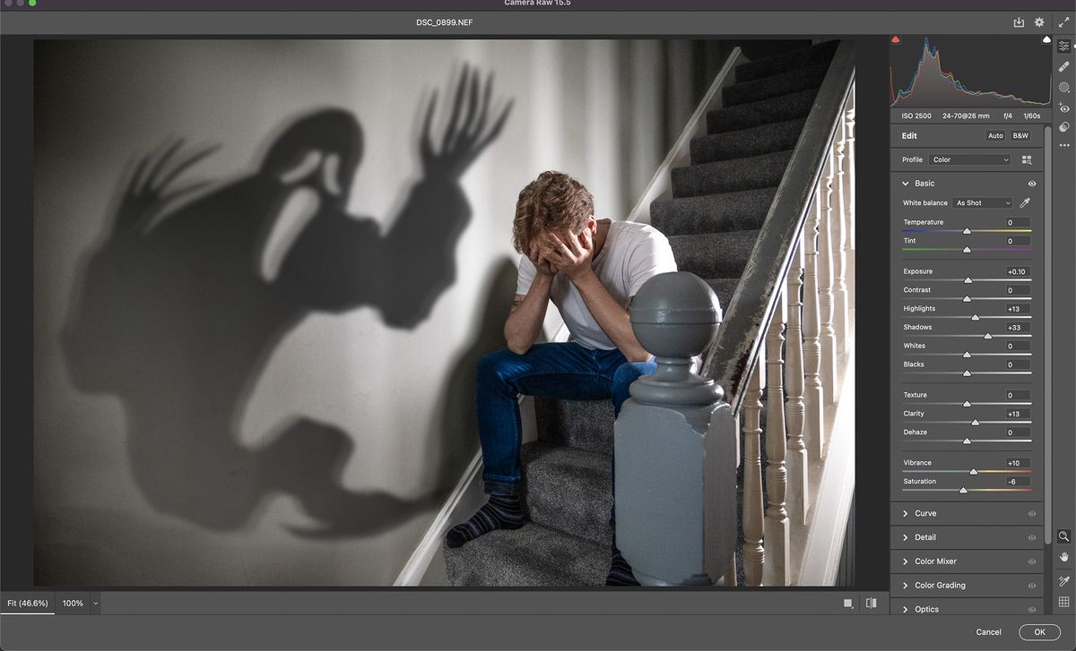 I used Photoshop to turn my shadow into a spooky specter for Halloween ...