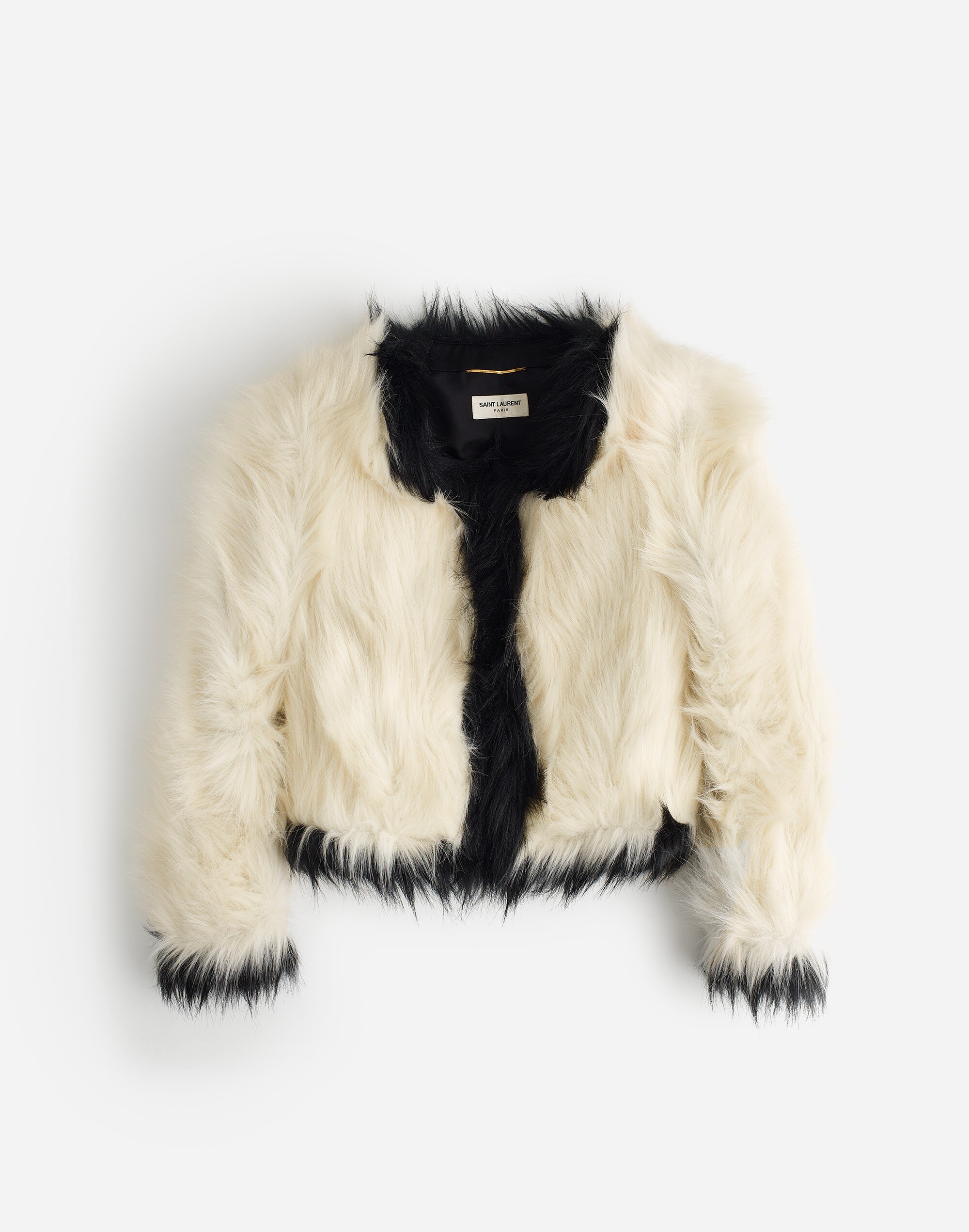 Madewell x Reluxe Fashion, pre-owned Saint Laurent monochromatic faux fur jacket