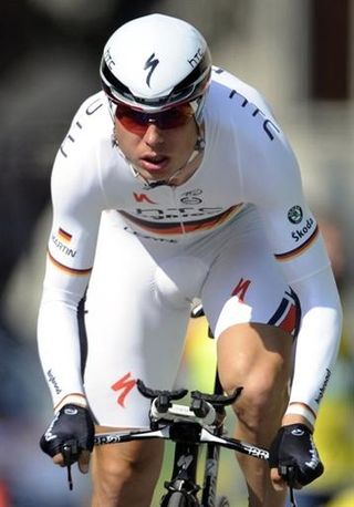 German time trial champion Tony Martin (HTC-Highroad) finished 9 seconds off the pace in 35th place.