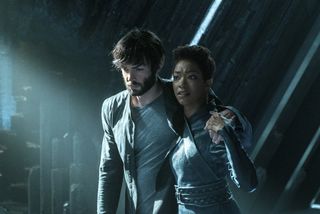 Burnham (Sonequa Martin-Green) helps her adoptive sibling Spock (Ethan Peck) get to the planet Talos IV to get the help he needs in the 