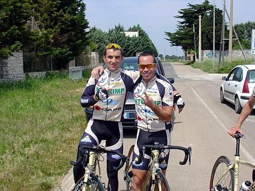 Igor Pugaci (L) and Joe Papp (R) pose for the camera. They're roommates on Team Whistle.
