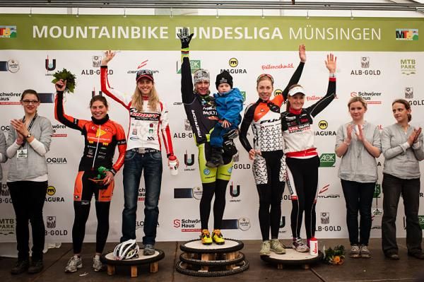 Elite women's podium in Muensingen