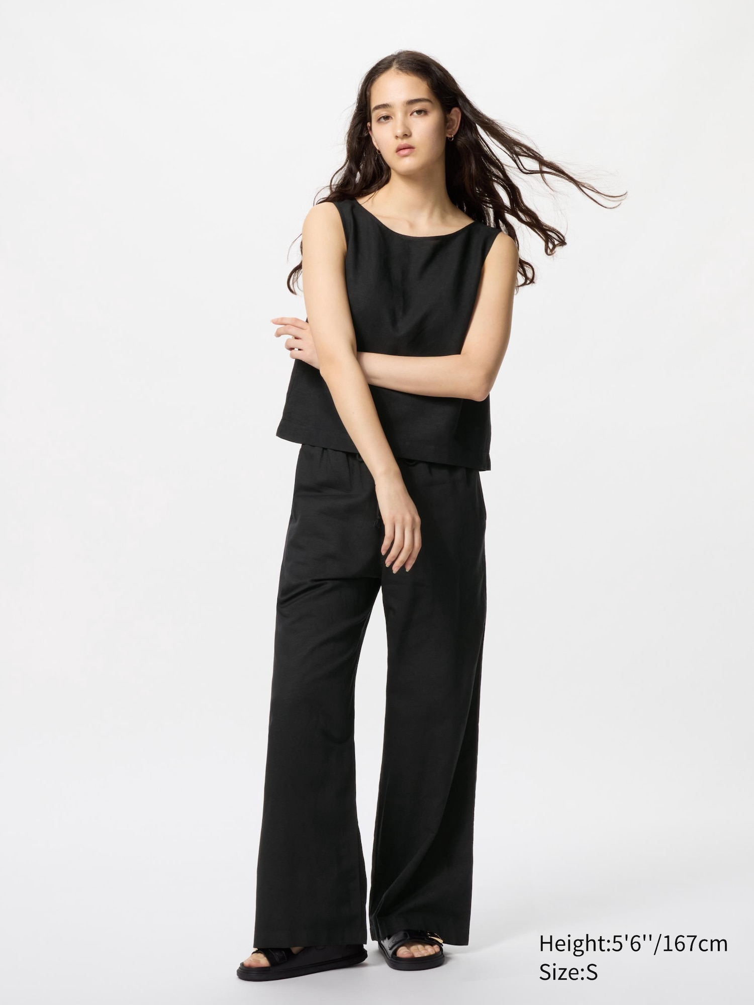 Linen Blend Easy Trousers