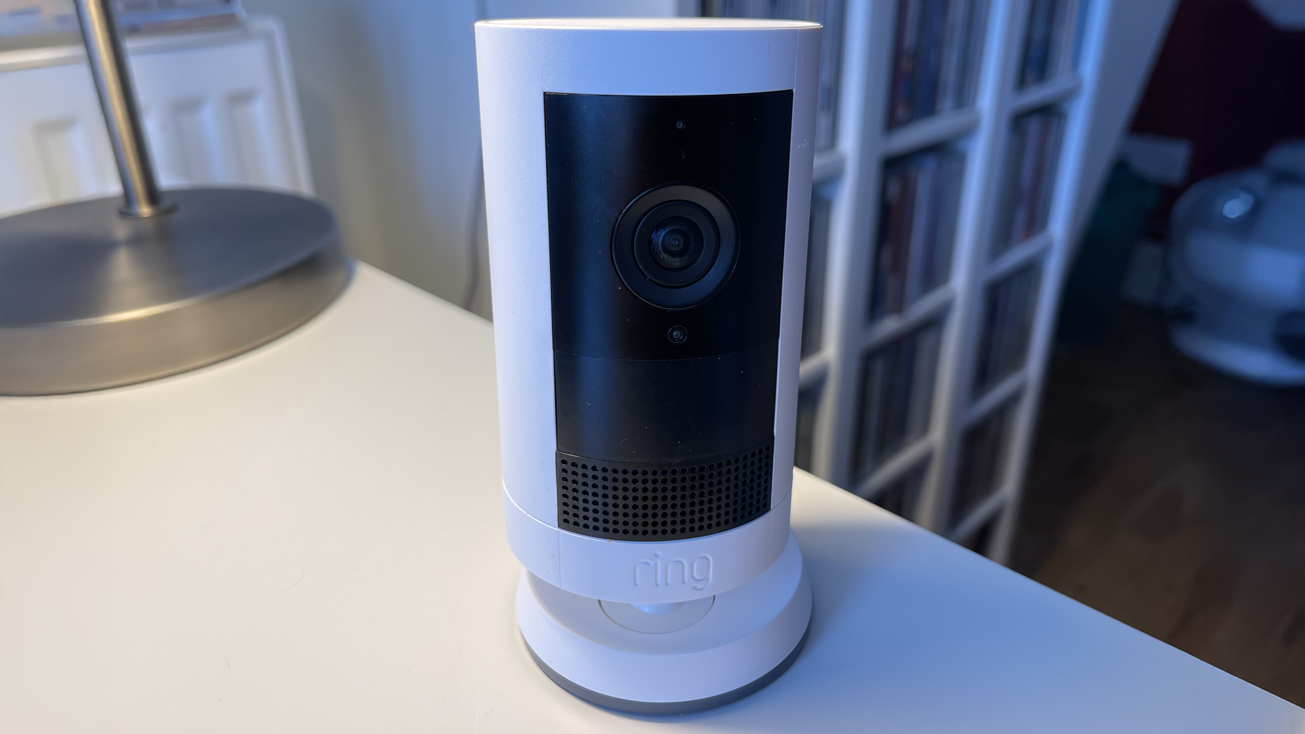 Ring Outdoor Camera Plus on a table indoors