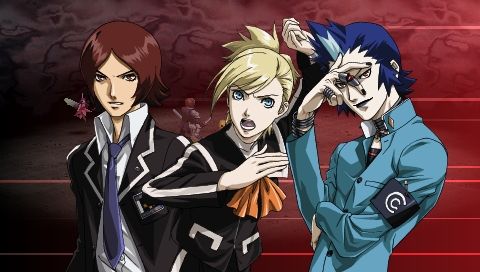 A lineup of characters from Persona 2.