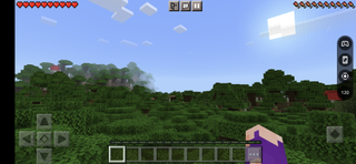 Screenshot of the Game Dashboard floating menu in Minecraft for Android.