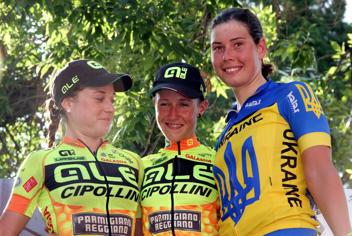The stage 2 podium