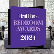 Purple Ideal Home Bedroom Awards logo on grey bedroom images