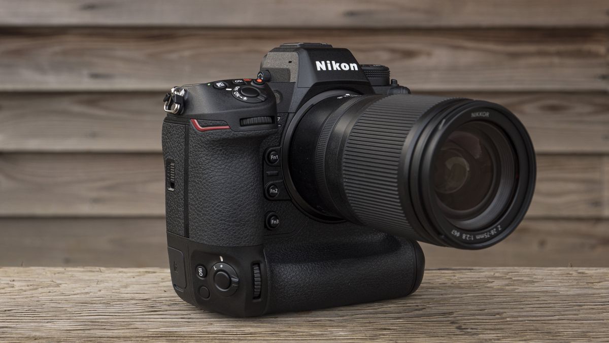 The Nikon Z9 camera on a wooden table
