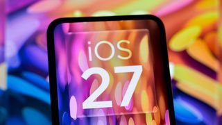 iOS 27 logo on iPhone